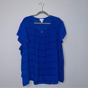 Liz Claiborne Royal Blue Blouse